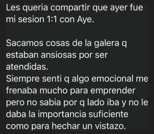 Testimonio de una alumna